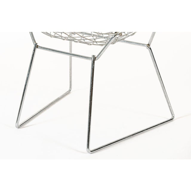 Mid Century Modern Silver Diamond Wire Lounge Chairs by Harry Bertoia for Knoll For Sale - Image 10 of 13