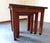 Vintage Wood Cigognes Nesting Tables with Blue Ceramic Tiles, 1950s, Set of 3 For Sale - Image 6 of 14