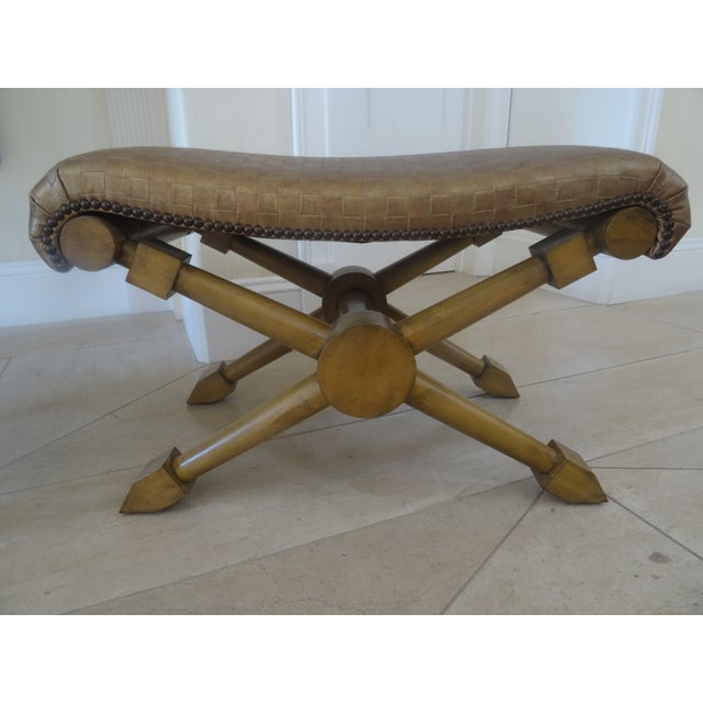 Traditional Ralph Lauren Style Benches a Pair For Sale - Image 3 of 7