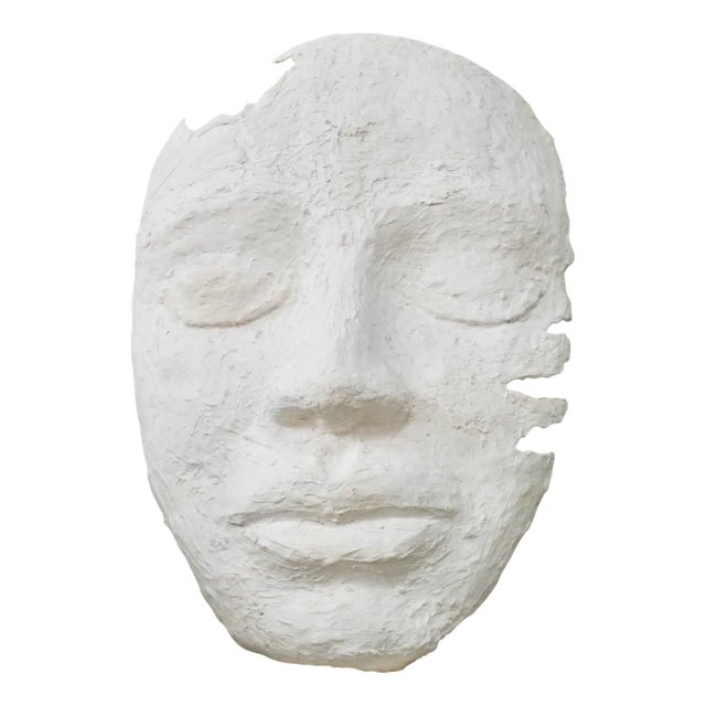 Large Mask, 1970s, Plaster For Sale