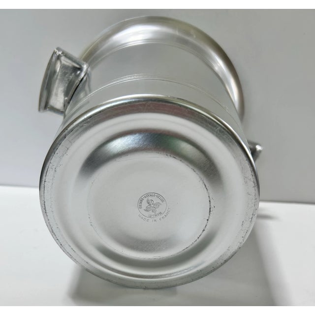 Vintage French Aluminum Champagne Bucket - Mid-Century Ice Bucket With Side Handles For Sale In Louisville - Image 6 of 7