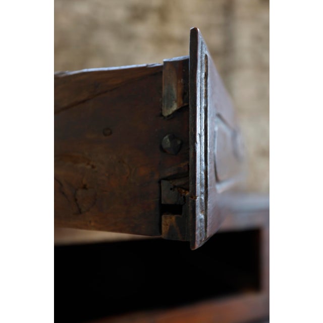 18th Century French Provincial Walnut Confiturier Cabinet with Drawer, 1760s For Sale - Image 4 of 16