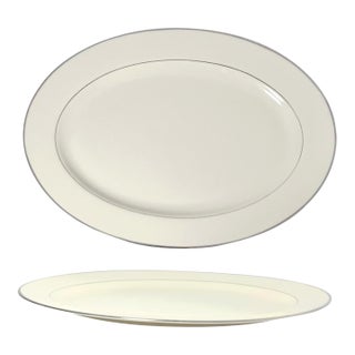 1980s Lenox “Montclair” Bone China Medium Oval Serving Platter For Sale