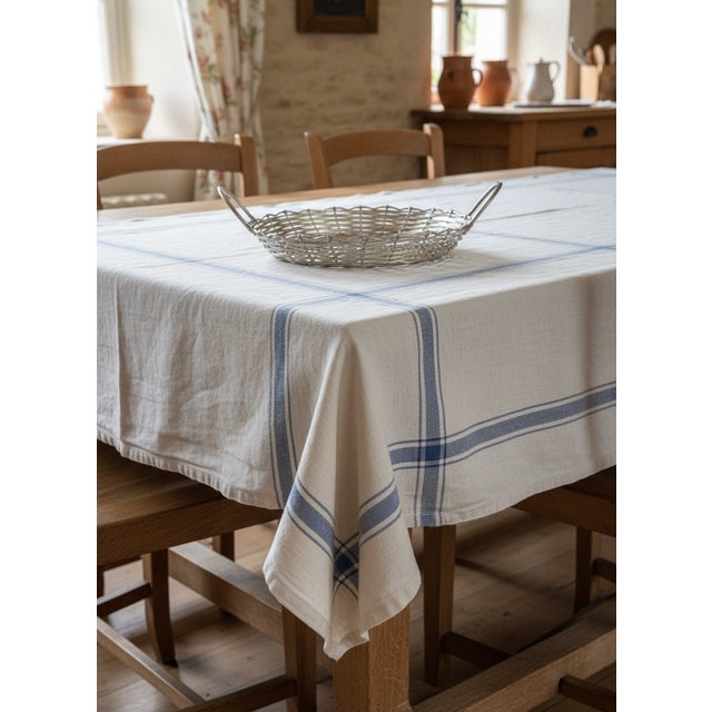 Vintage French Provincial Woven Silver Plate Basket Tray With Handles Style After Christofle For Sale - Image 12 of 12