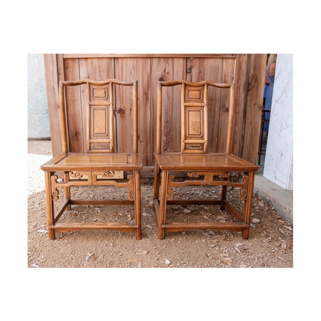 Vintage Asian Side Chairs, a Pair For Sale - Image 16 of 16