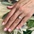 Silver Pear Shaped Diamond Engagement Ring 14k Gold 1.19 TCW Certified, Size 4.5 For Sale - Image 8 of 10