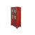 Asian Vintage Oriental Red Beige People Scenery Graphic Storage Cabinet For Sale - Image 3 of 14