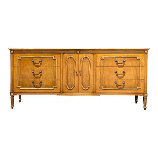 Mid 20th Century Vintage John Widdicomb Gilt Tipped Credenza For Sale