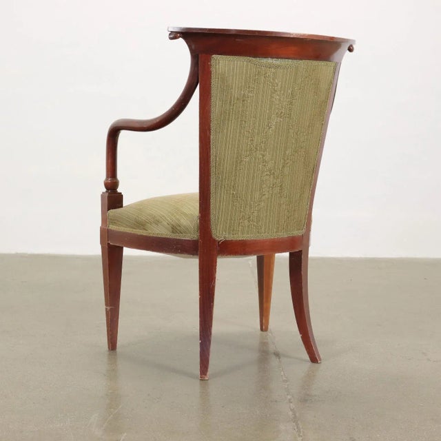 Armchair in Beech & Fabric, Italy, 1950s-1960s For Sale - Image 9 of 10