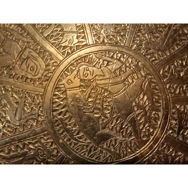 Hand Hammered 19th Century Persian Silver Tray Hunting Scenes For Sale In Naples, FL - Image 6 of 13