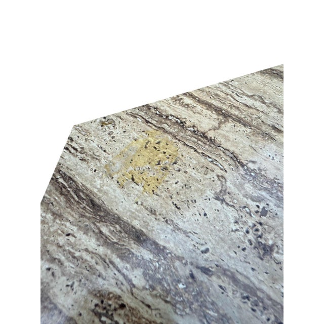 Mid 20th Century Postmodern Faux Travertine Laminate Pedestals - A Pair For Sale - Image 12 of 12