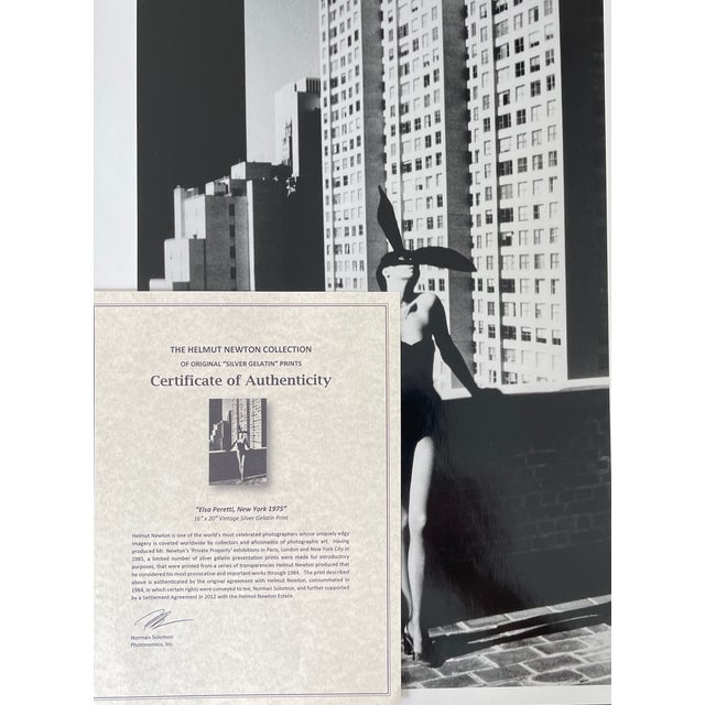 Black "Elsa Peretti, New York 1975" Helmut Newton Silver Gelatin Print For Sale - Image 8 of 10