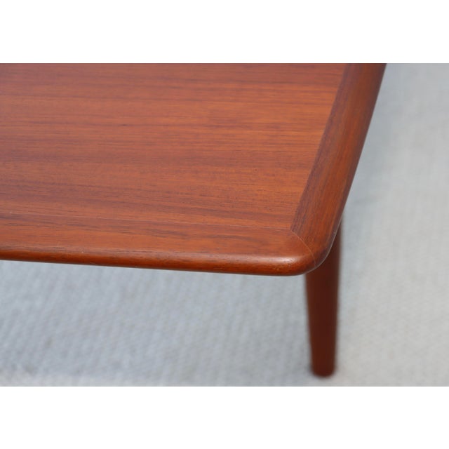 Wood Falster Møbelfabrik Danish Teak Dining Table With Two Hidden Leaves 1960's Modern For Sale - Image 7 of 15