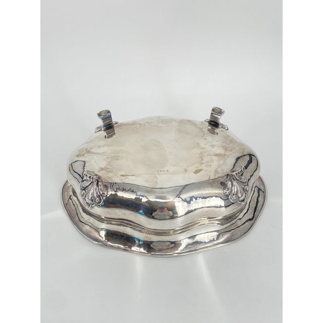 Large Antique 800 Silver Bowl on Lion Feet, Germany For Sale - Image 10 of 14