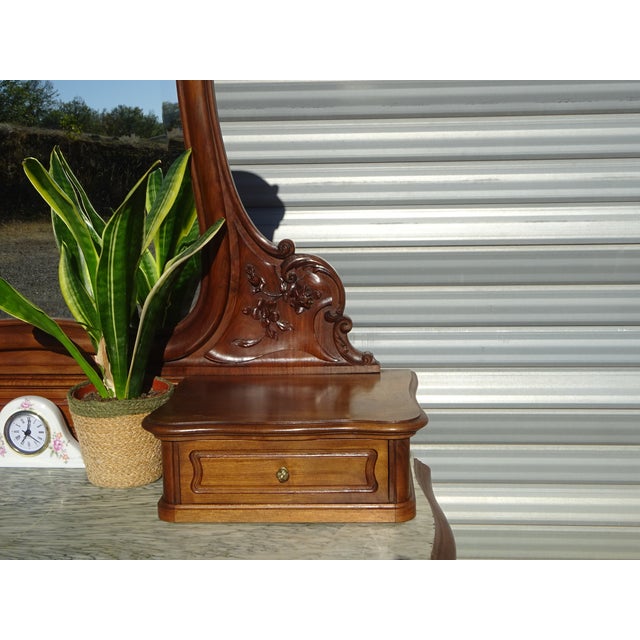 Louis XV Style Walnut Dressing Table, 1890s For Sale - Image 11 of 18