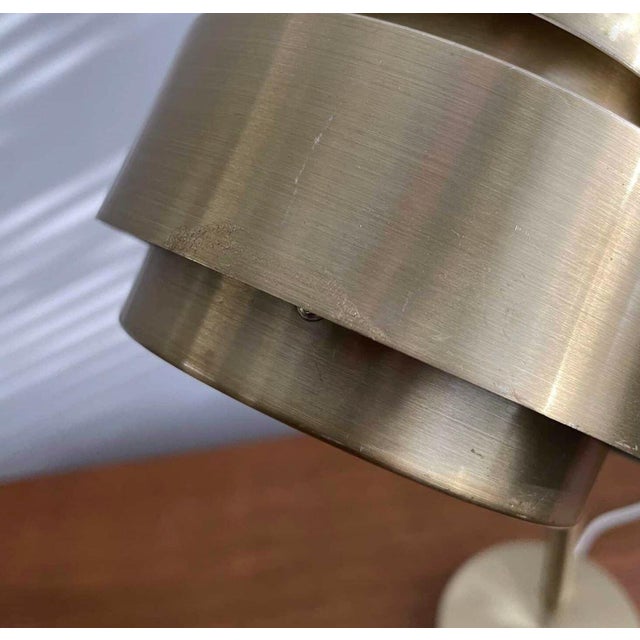 Gold Vintage Table Lamp by T. Roste & Co., 1960s For Sale - Image 8 of 10