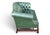 Vintage English Chippendale-Style Forest Green Tufted Leather Camelback Settee For Sale - Image 12 of 15