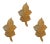 Add a certain "je ne said quoi" style to your home or office with this lovely trio of artisan crafted iron leaves. Perfect...
