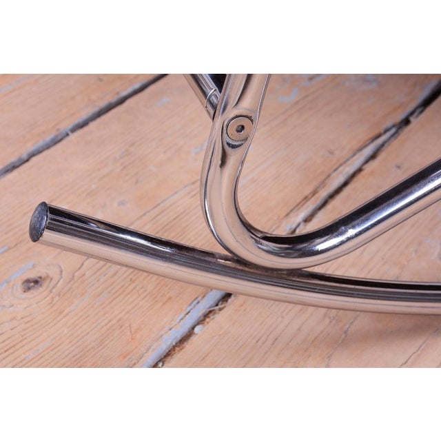 Mid-Century Rocking Reclining Armchair in Chrome by Lama, France, 1960s For Sale - Image 9 of 14