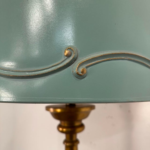 Vintage Italian Style Table Lamp Carved Giltwood Hollywood Regency For Sale - Image 4 of 12