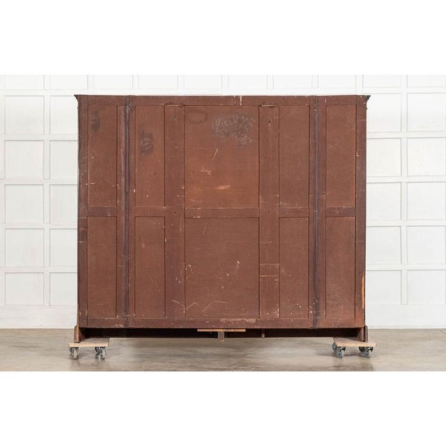 Large 19th Century English Glazed Ebonised Mahogany Bookcase, 1880 For Sale - Image 12 of 13