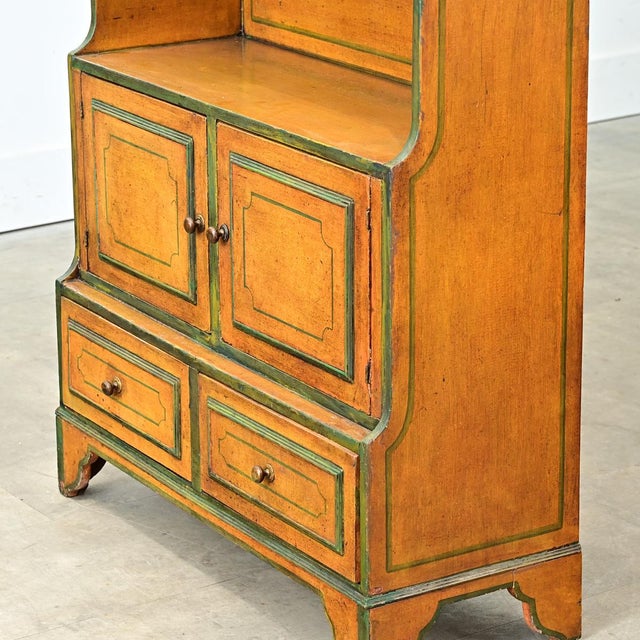 Early 20th Century English Early 20th Century Painted Pine Waterfall Bookcase For Sale - Image 5 of 15