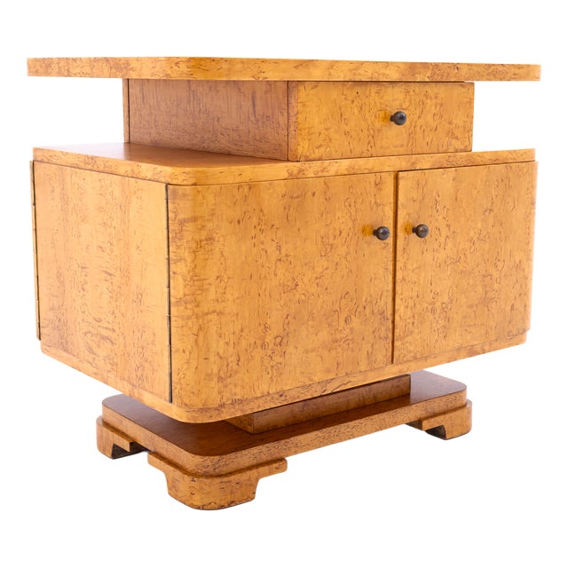 Mid-Century Art Deco Style Side Cabinet, Poland, 1950s For Sale