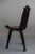 French Wabi Sabi Wooden Carved Tripod Chair, 1890s For Sale - Image 4 of 10