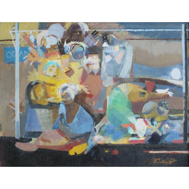 Victor Karnauh, In the Din of Racing, Oil on Canvas For Sale - Image 10 of 10