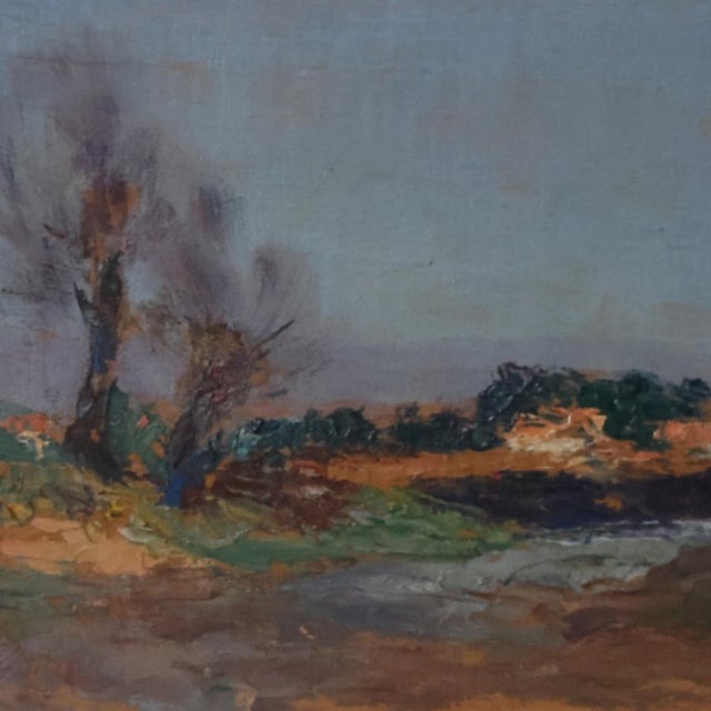 French Mid-20th Century French Dusk Painting For Sale - Image 3 of 3