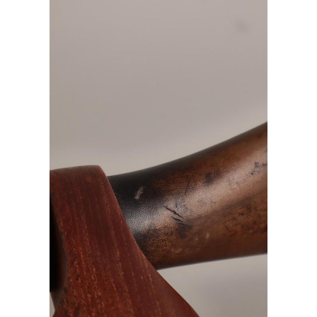 Model CH-34 Armchair in Teak & Black Leather from Hans J. Wegner, 1950s For Sale - Image 15 of 18