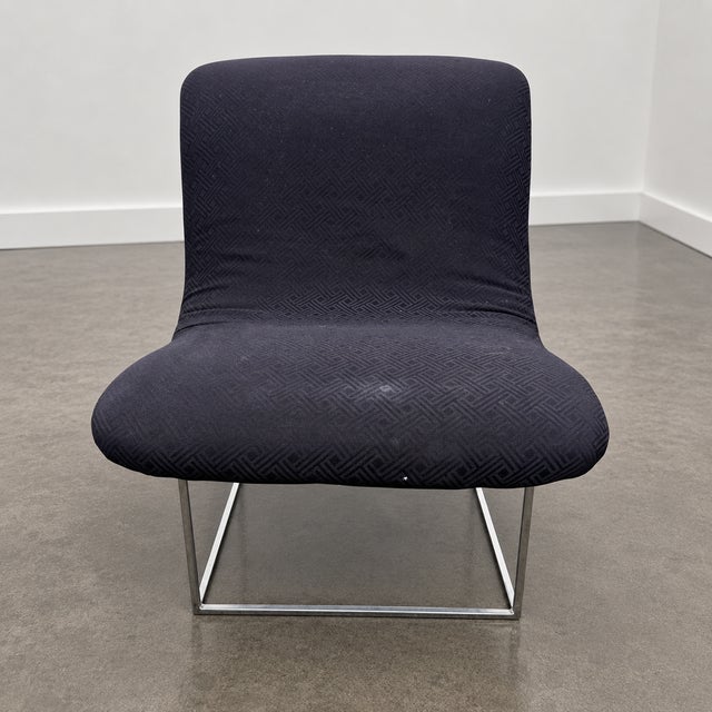 Metal 1970s Milo Baughman Style Mid-Century Modern Chrome Scoop Lounge Chair For Sale - Image 7 of 11