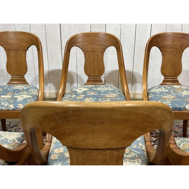 Brown Gondola Chairs in Blond Mahogany, 20th Century, Set of 6 For Sale - Image 8 of 18