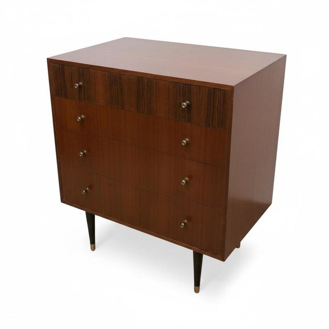 Mid-Century Modern Chest Drawers with Brass Tips, 1950s For Sale - Image 9 of 9
