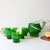 Vintage Green Cocktail Bubble Glasses with Ice Bucket and Ice Clamps, 1970s, Set of 8 For Sale - Image 16 of 16