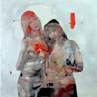 They Would Cease to Exist Without Us by Benjamin Garcia | Oil on canvas Two women in abstract form For Sale