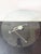 Silver Vintage Modern Minimalist Round Glass Side Table with Sculptural Chrome Base, 1990s For Sale - Image 8 of 15