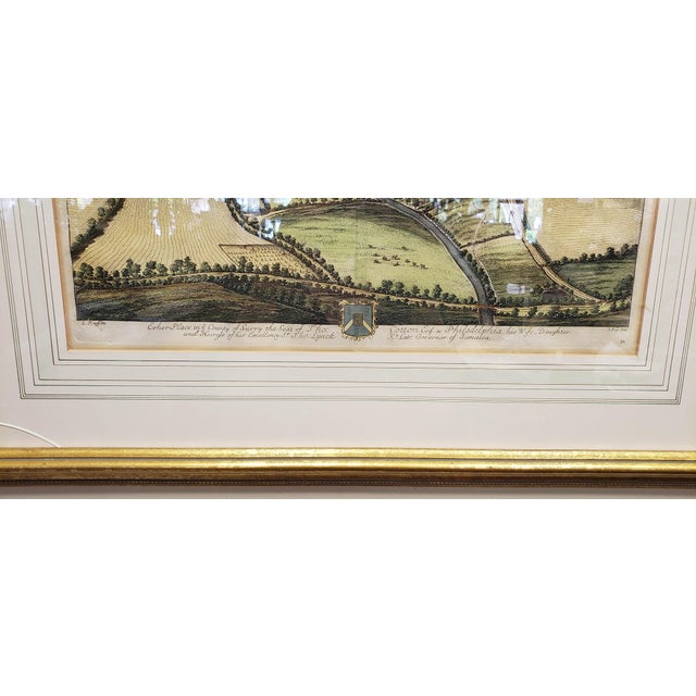 Set of 4 18th-Century Kip & Knyff Hand-Colored Country House Engravings - Framed For Sale - Image 10 of 17