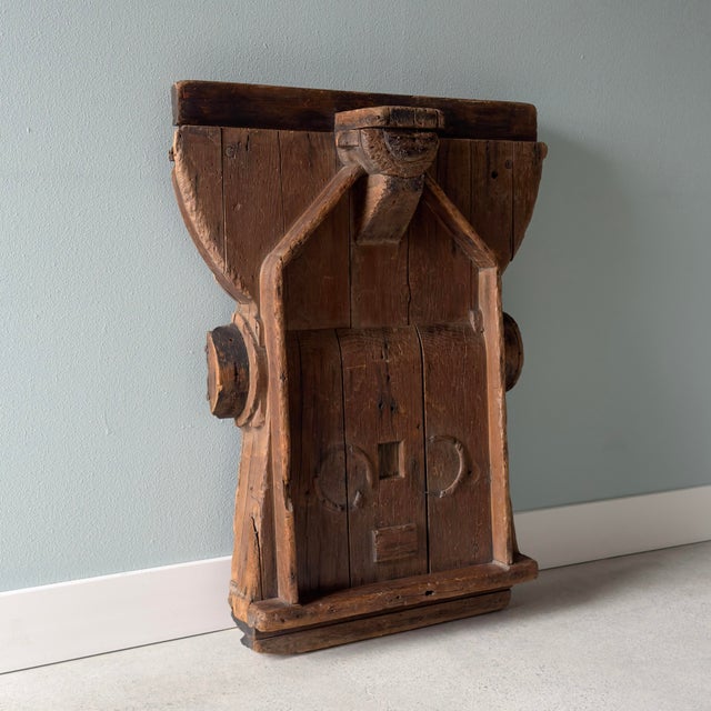 Early 20th Century Early 20th Century Industrial Salvage Wood Wall Decor For Sale - Image 5 of 9