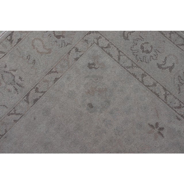 Neutral Vintage Turkish Oushak Rug With Floral Design and Medallions For Sale - Image 15 of 15