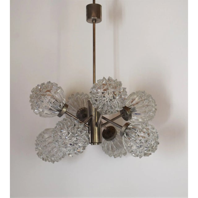Mid-Century Hedgehog Glass Sputnik Hanging Lamp from Richard Essig, 1960s For Sale - Image 6 of 8
