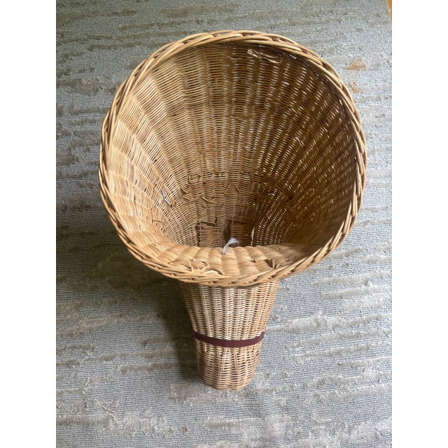 Wood Equestrian Chic Wicker Horse Head For Sale - Image 7 of 8