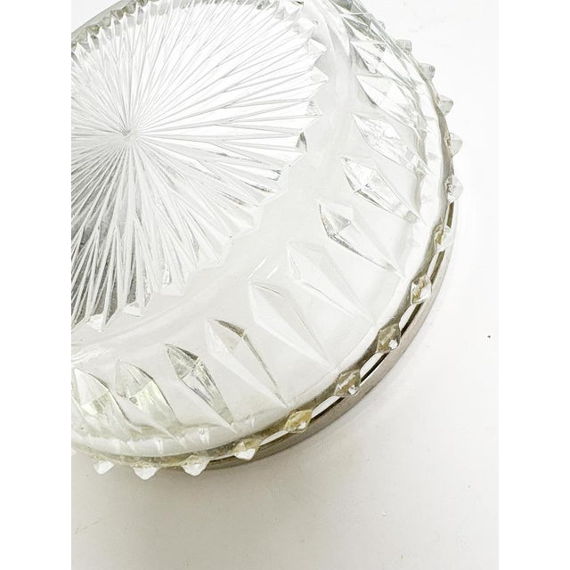 Glass Vide-Poche with Irom Rim, France, 1980s For Sale - Image 6 of 12
