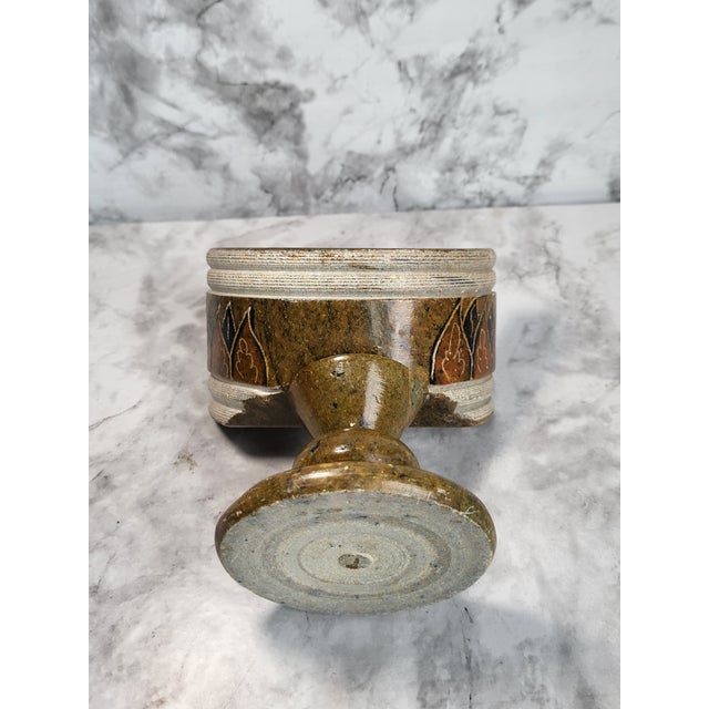 Stone 1990s Modern Natural Onyx Stone Drink Coaster Holder For Sale - Image 7 of 11