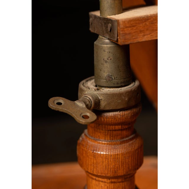 Early 20th Century Early 20th Century Wooden Shaving Mirror For Sale - Image 5 of 6