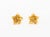 Late 20th Century Vintage 22k Yellow Gold Flower Blossom Stud Earrings For Sale - Image 5 of 9