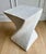 Vintage postmodern sculptural side table or pedestal featuring a twisted hourglass form and heavily textured plaster...