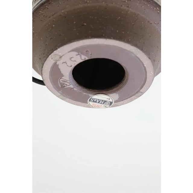 Brown Ceramic Table Lamp by Helge Bjufstrøm for Michael Andersen, 1960 For Sale - Image 8 of 10