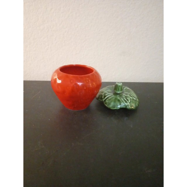 1980s New Matras Bela Strawberry Shape Jelly Jar, Made in Portugal For Sale In Dallas - Image 6 of 6