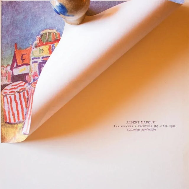 1940s 1948 After Albert Marquet "The Posters in Trouville", Second Edition Parisian Offset Lithograph For Sale - Image 5 of 8